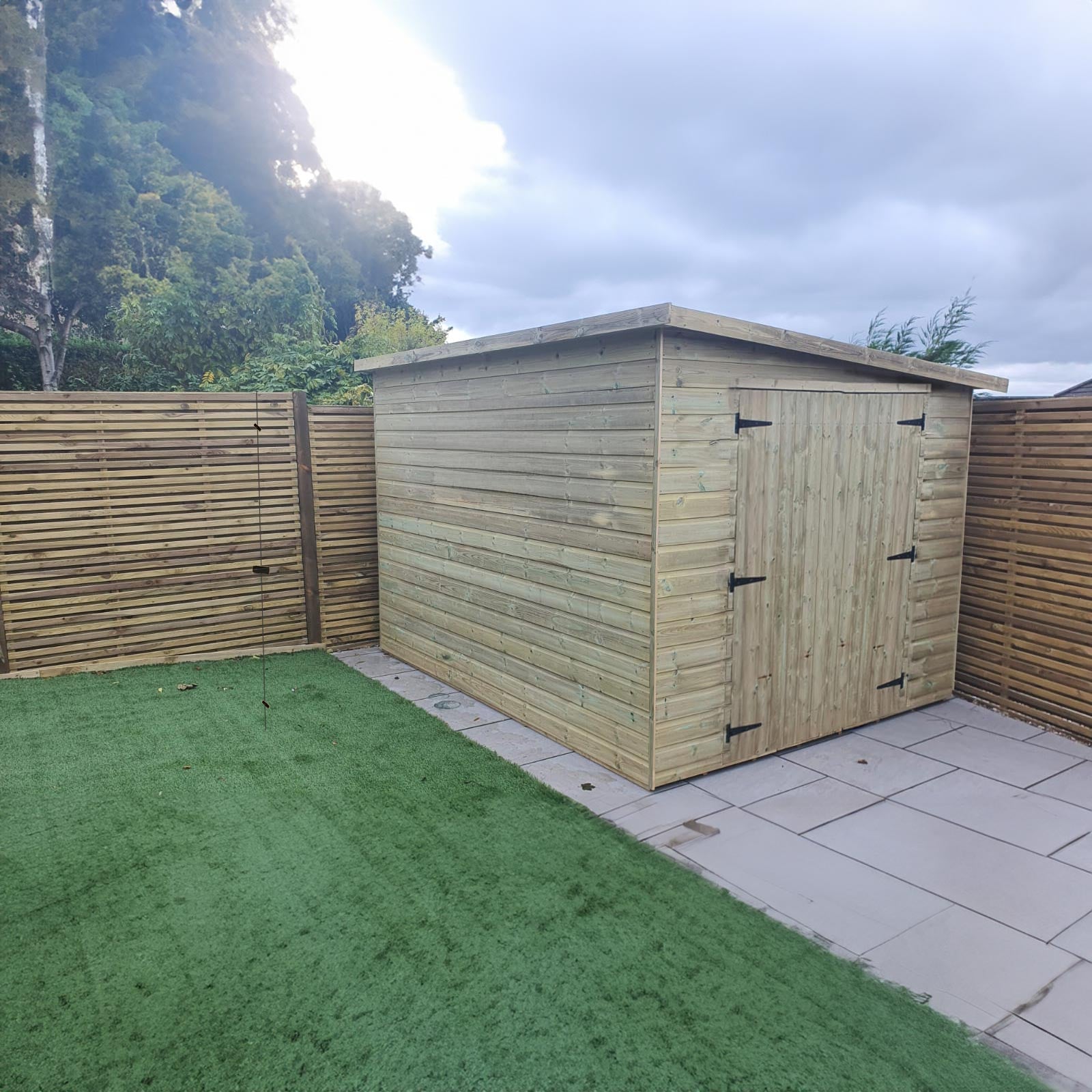 Windowless Ed's Pent Shed - 10ft x 6ft - Windowless - Right Side Double Doors – UK Shed It