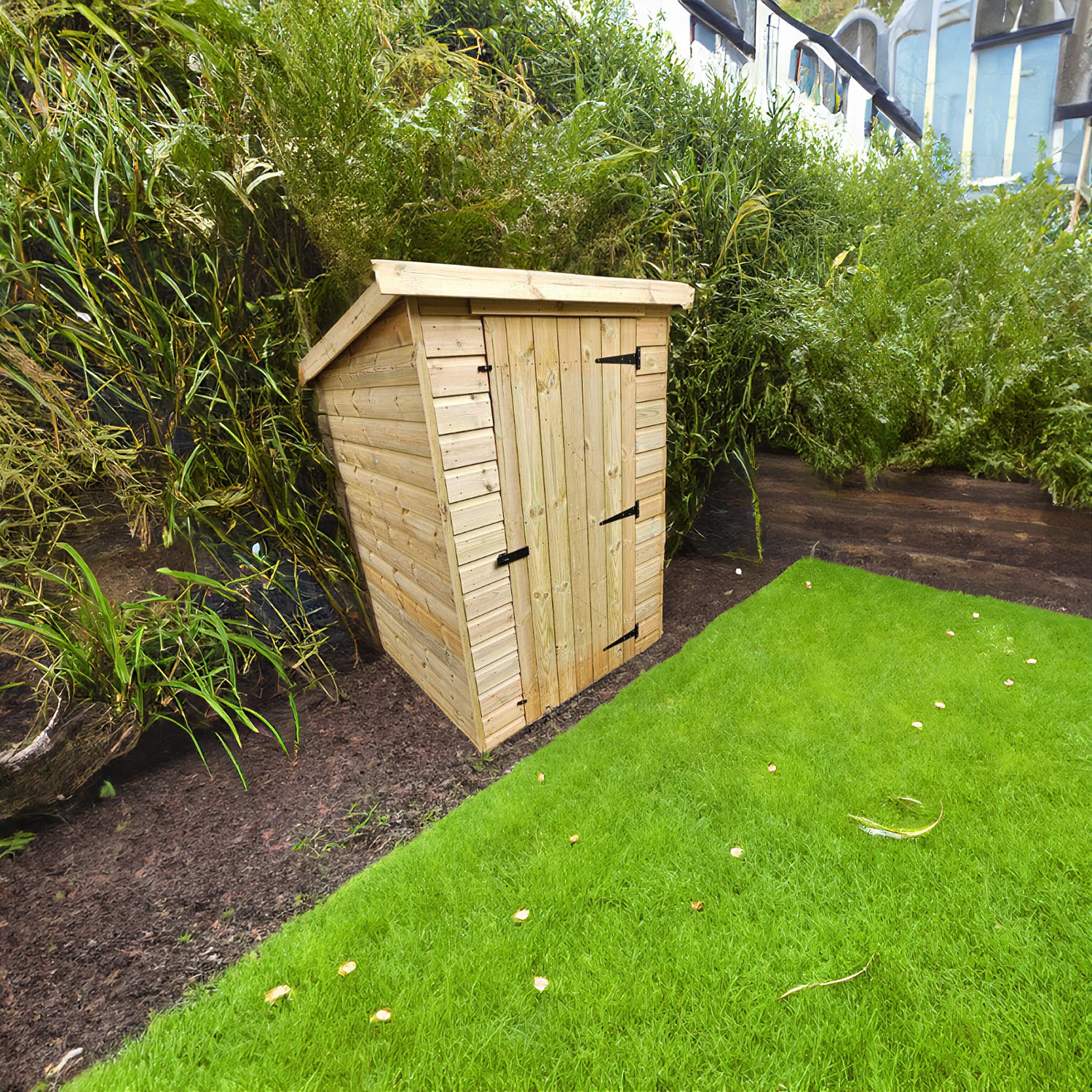 Windowless Ed's Pent Shed - 5ft x 7ft - Windowless - Central Front Door – UK Shed It