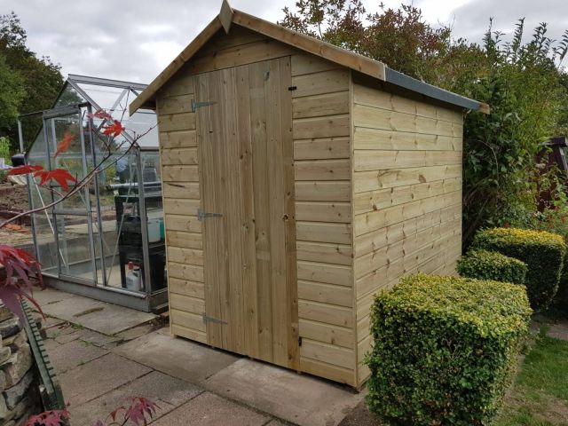 Apex Shed 6ft Wide x 9ft Deep No Windows Front Central Door
